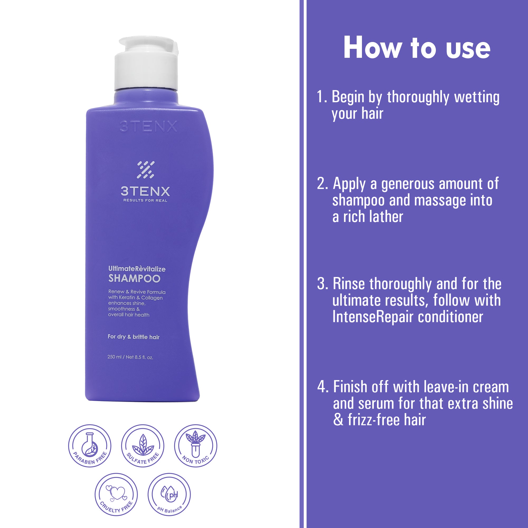 3TenX Ultimate Revitalize Shampoo (250ML)