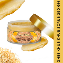 Load image into Gallery viewer, Vedic Valley Detan Body Scrub Ghee Khus Khus 250gms
