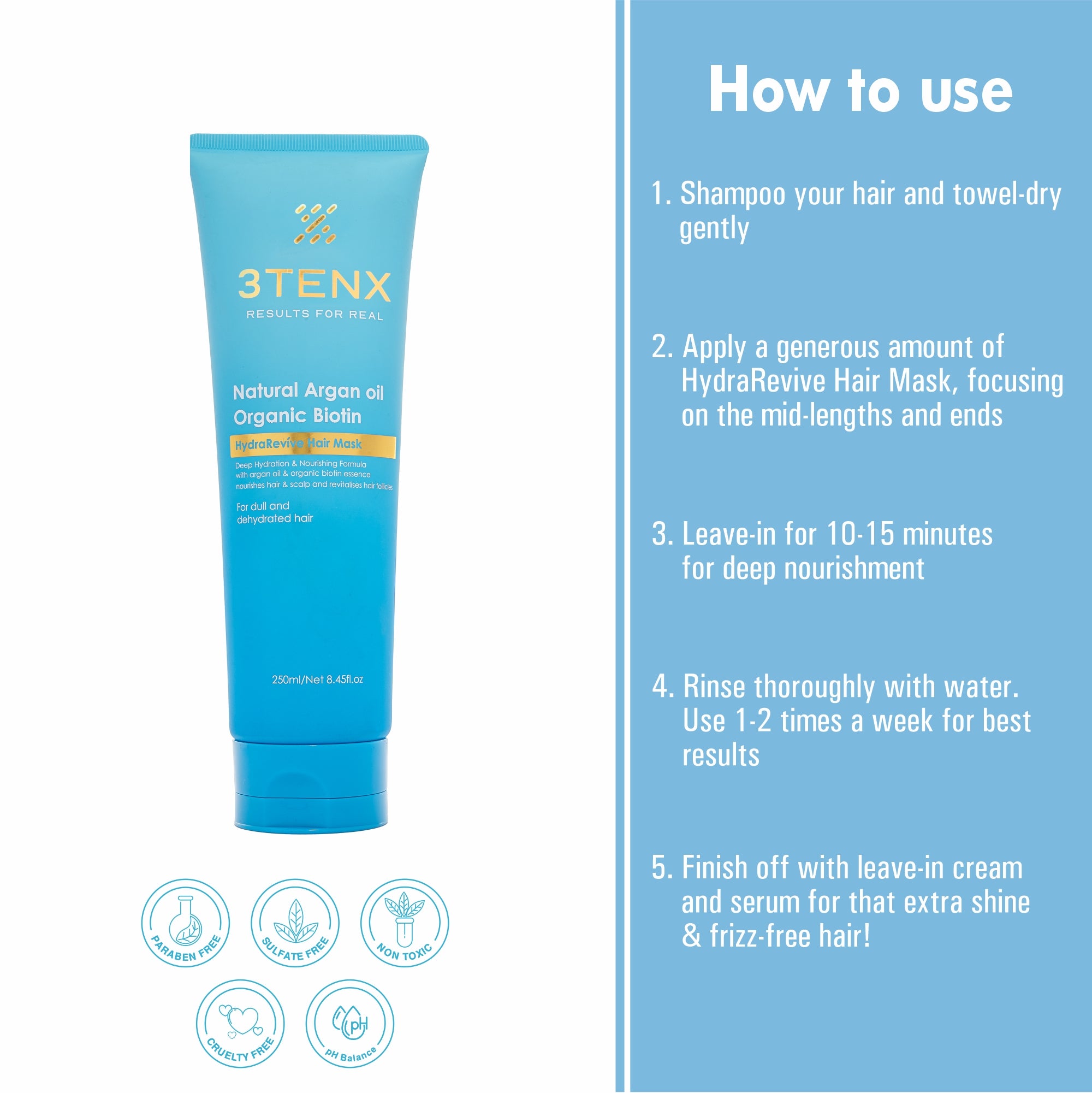 3TenX Hydrarevíve Hair Mask (250 ML)