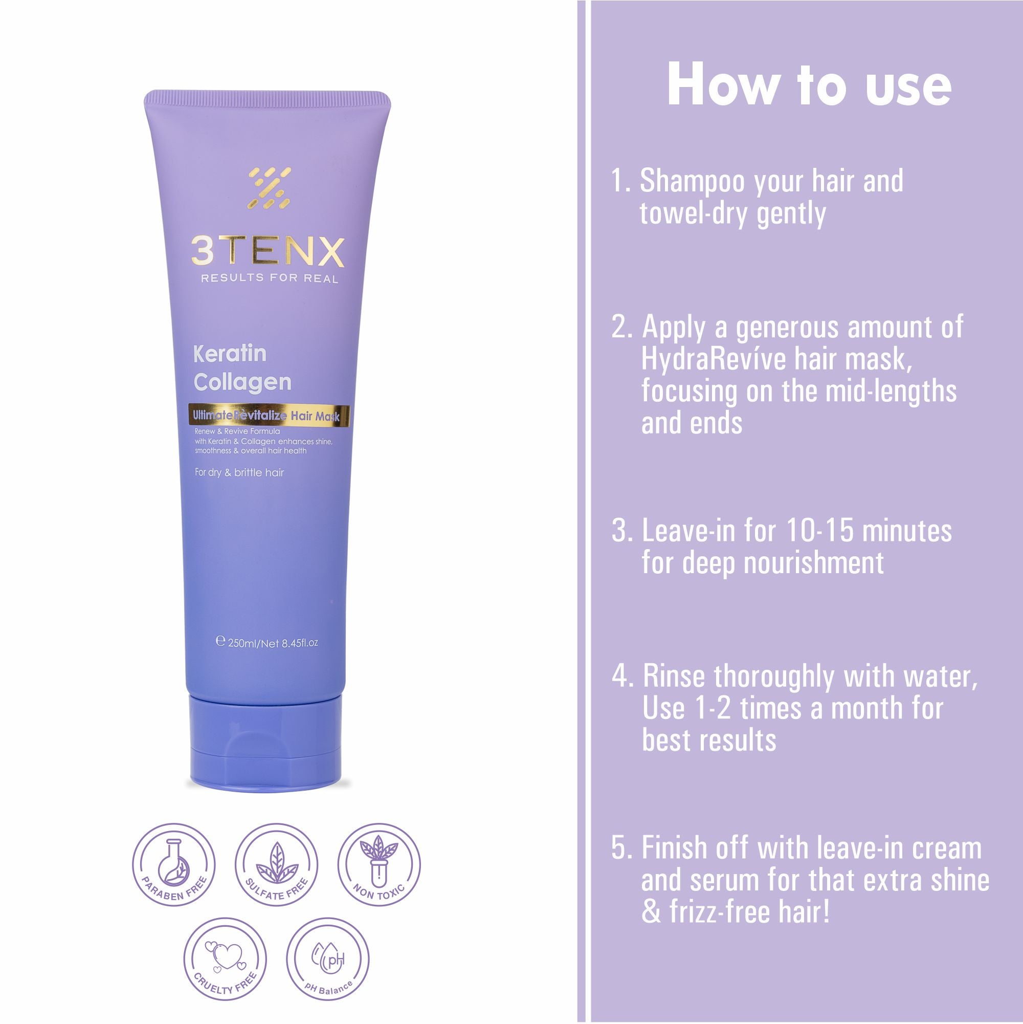 3TenX  Ultimate Revitalize Hair Mask (250ML)