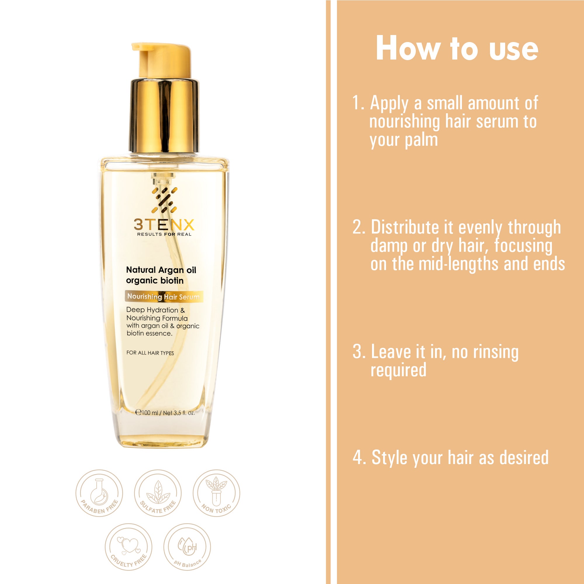 3TenX  Nourishing Hair Serum (100ML)